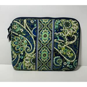 Vera Bradley RHYTHM & BLUES Laptop Computer Travel Case Zip Top